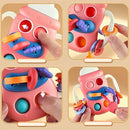 KidZilan 5-in-1 Baby Bottle Sensory Pull String & Teething Toy