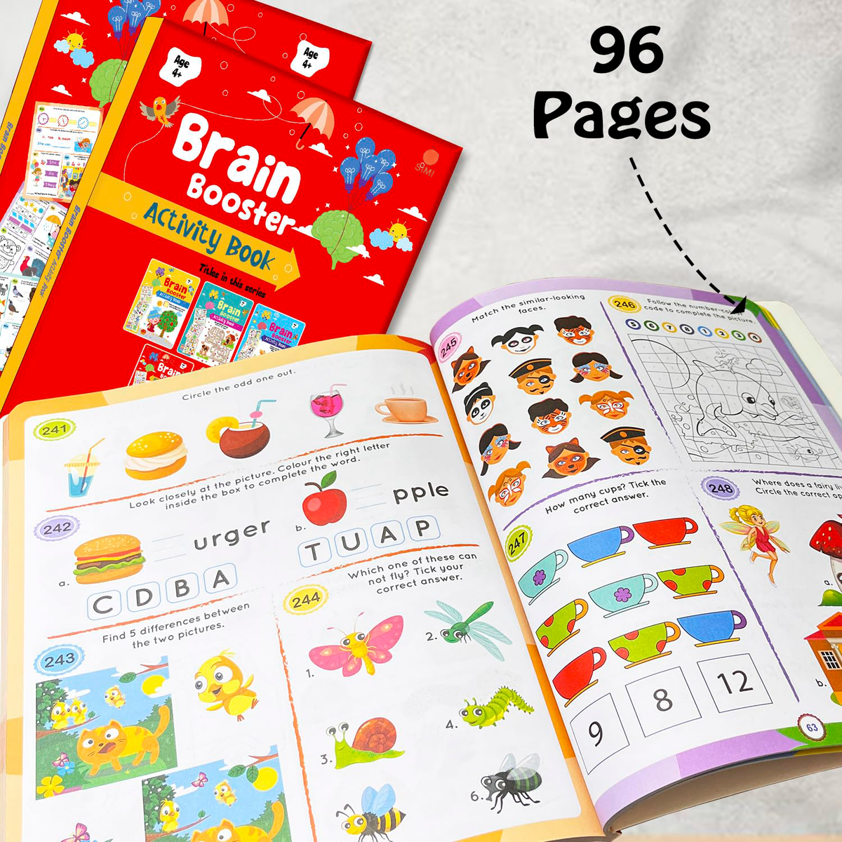 Brain Booster 96-Page Activity Book - 28x22cm (Ages 4+)