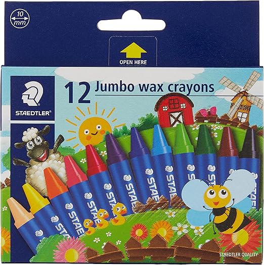 Staedtler 12 Super Jumbo Wax Crayons Set