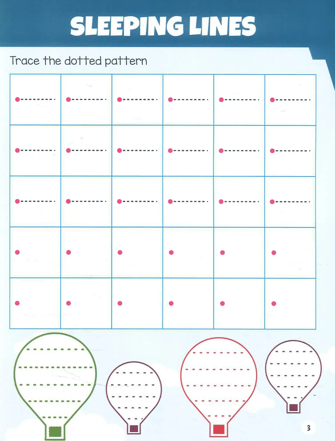 Pattern Writing Tracing Activity Book (48 Pages)