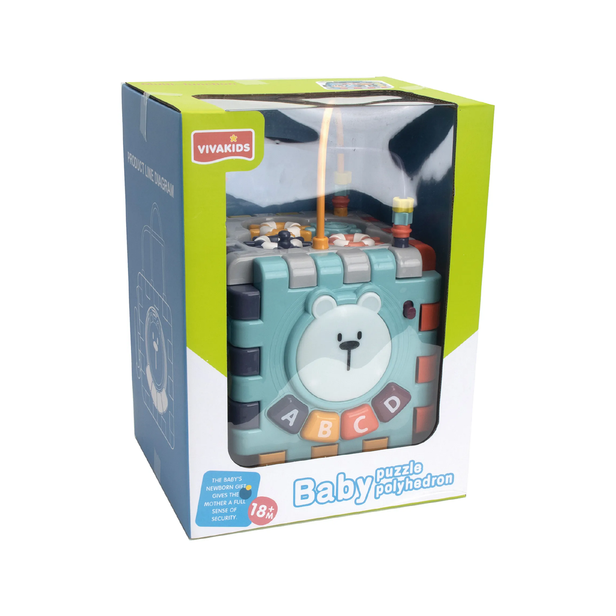 Vivakids baby puzzle polyhedron multi-functional activity toy, view 1