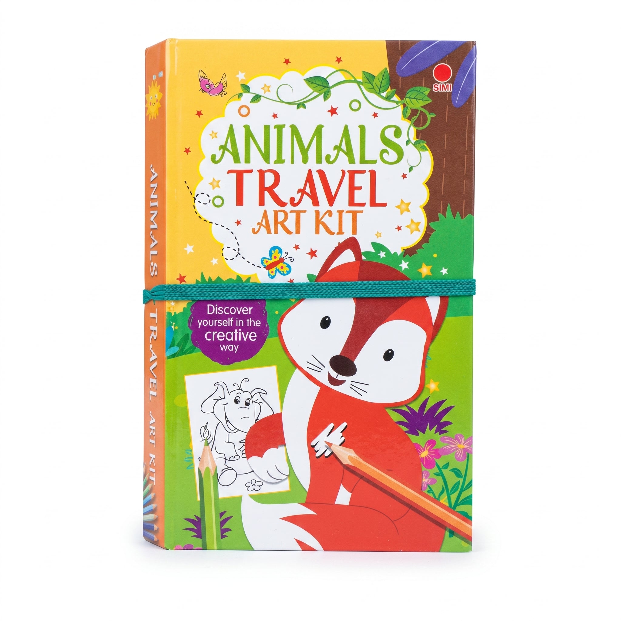 Animals Travel Art Kit with Coloring Pads and Pencils (19 x 11.5cm)
