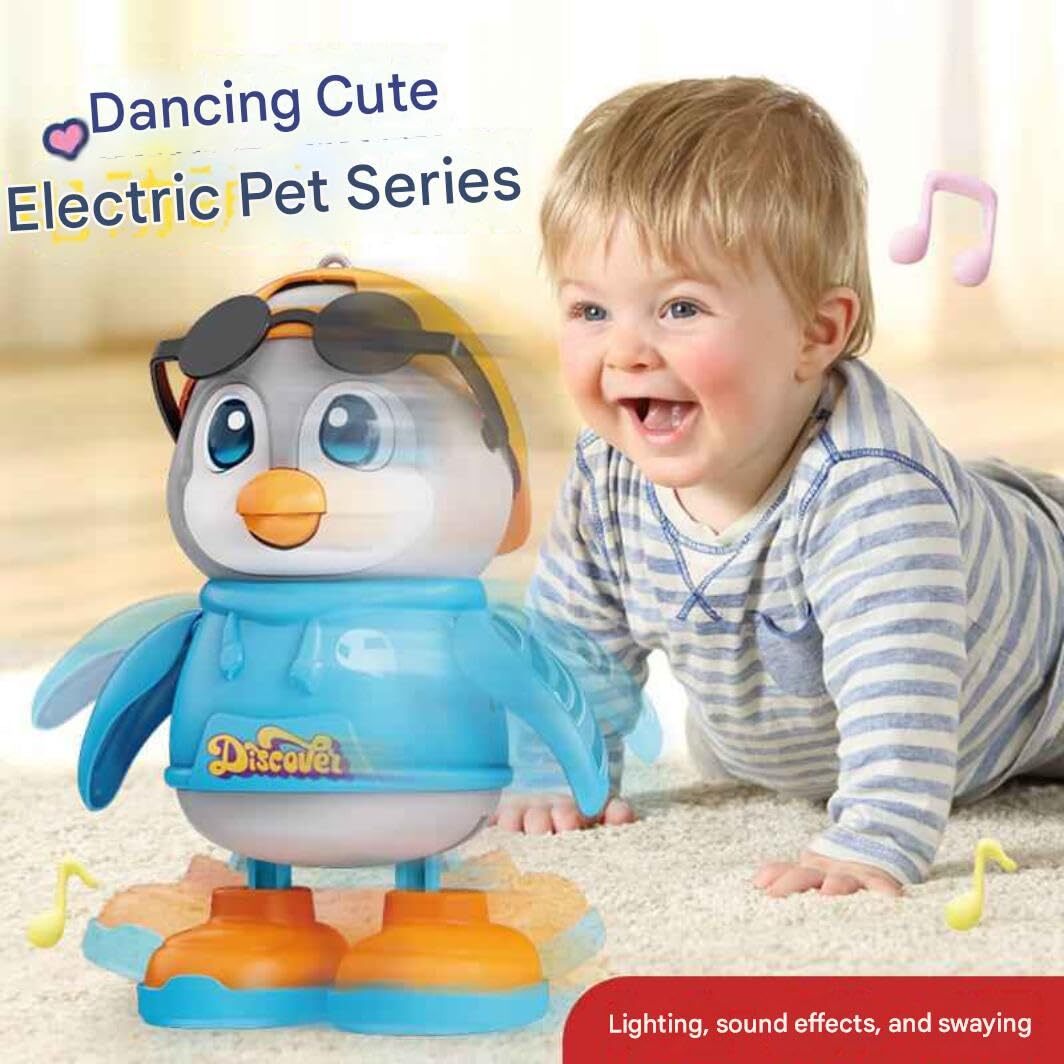 Cool Beats dancing penguin toy, blue alternate view