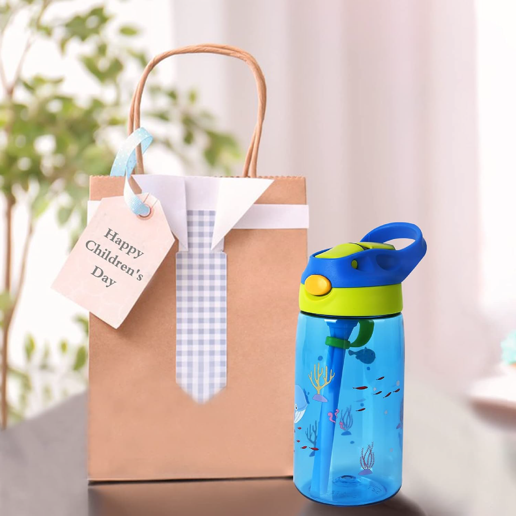 Water Bottle For Kids With Straw & Handle