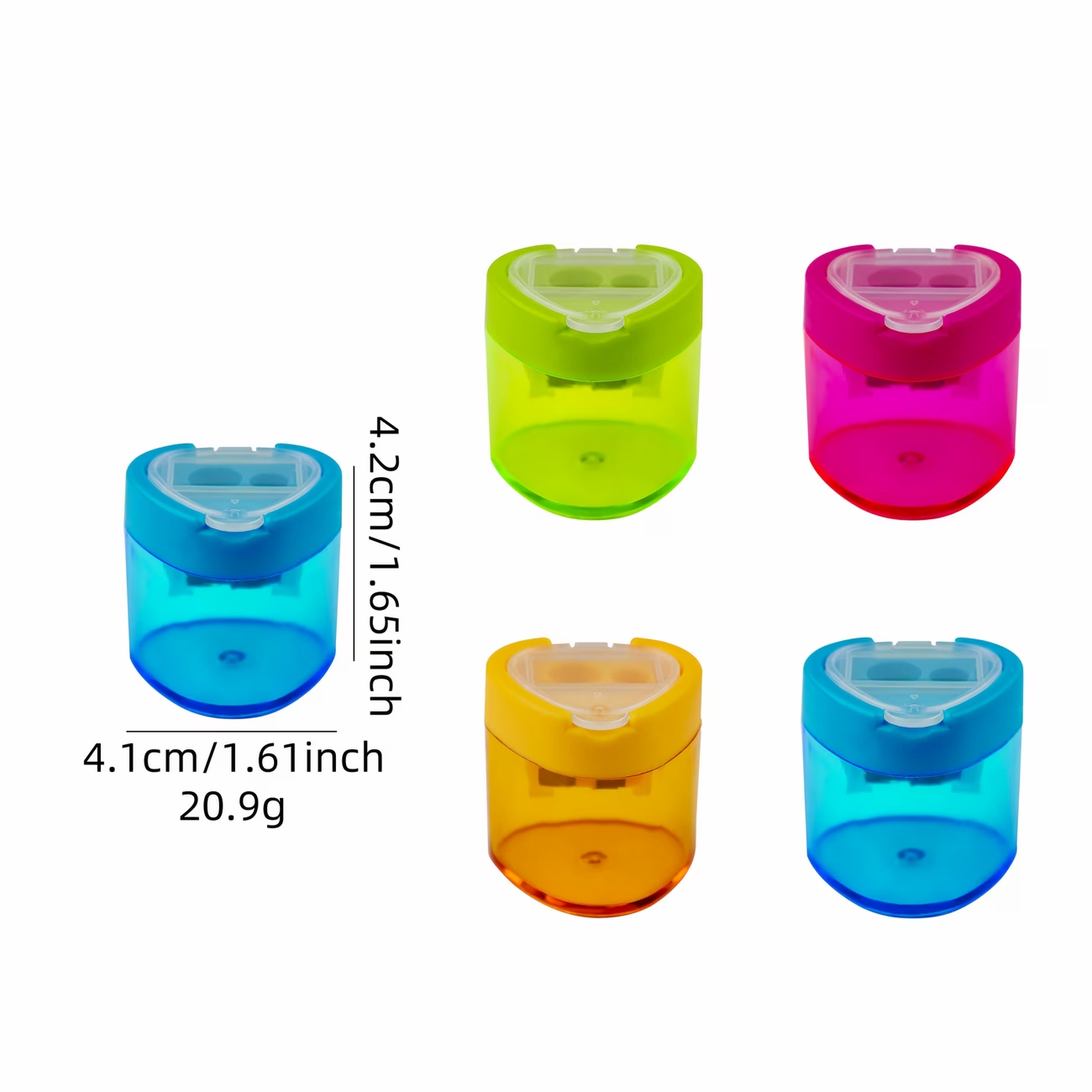 KidZilan Heart Beats mess-free dual-hole sharpeners, main view