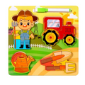 Montessori 3D Educational Wooden Profession Puzzle Set with Whiteboard and Pen
