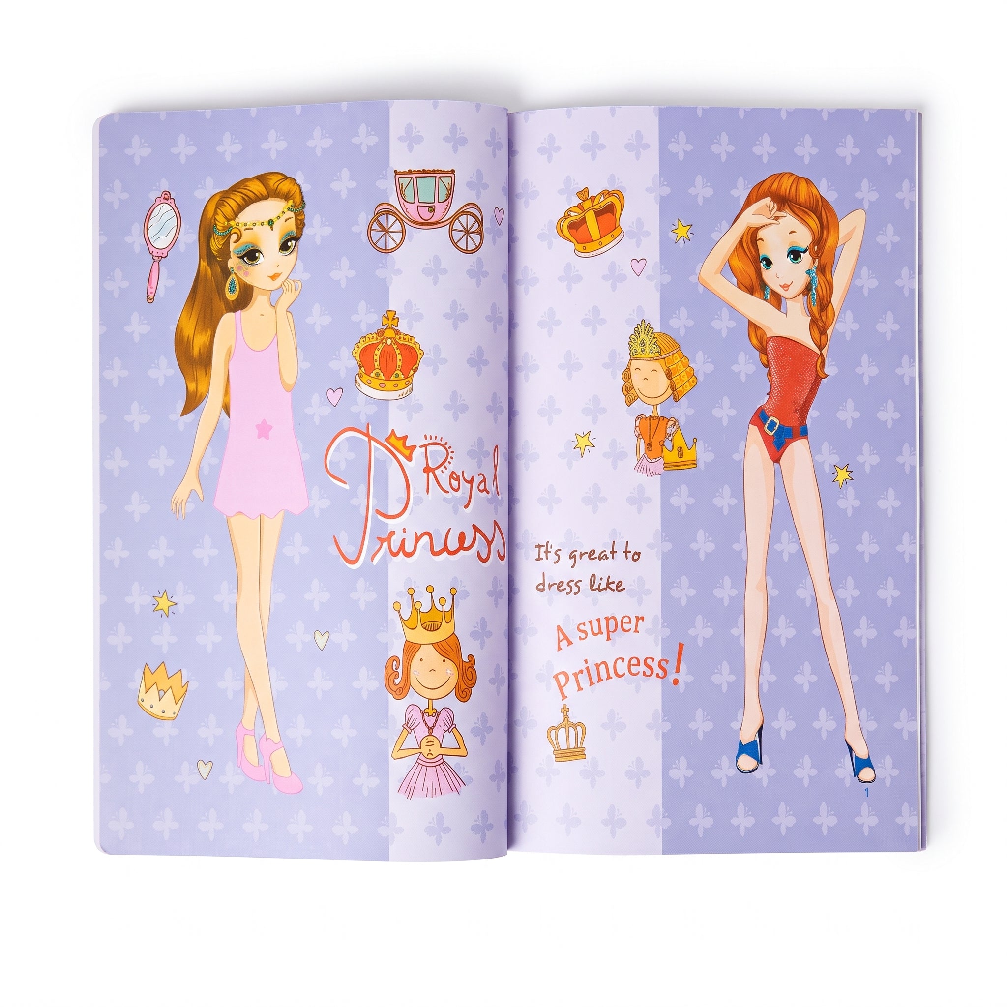 Fashion Girls Colour the Girls 36-Page Activity Book with 150+ Stickers