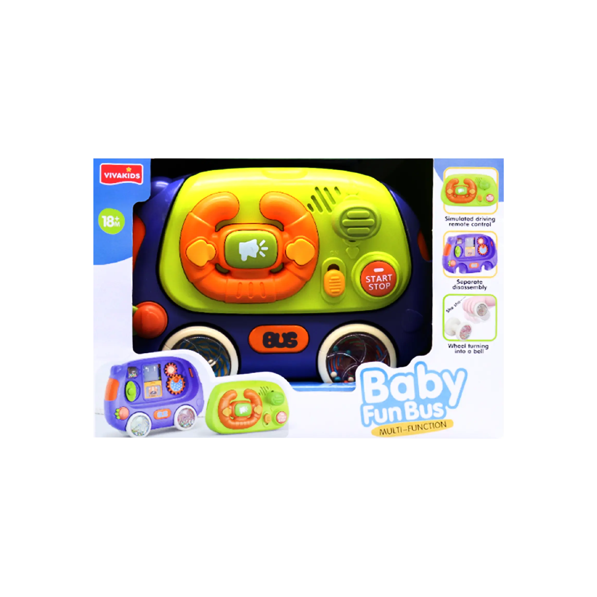 Vivakids baby fun bus dashboard toy, main view