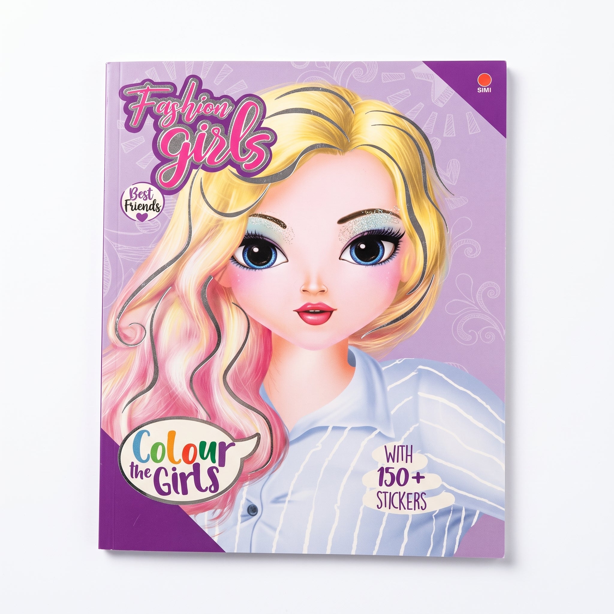 Fashion Girls Colour the Girls 36-Page Activity Book with 150+ Stickers