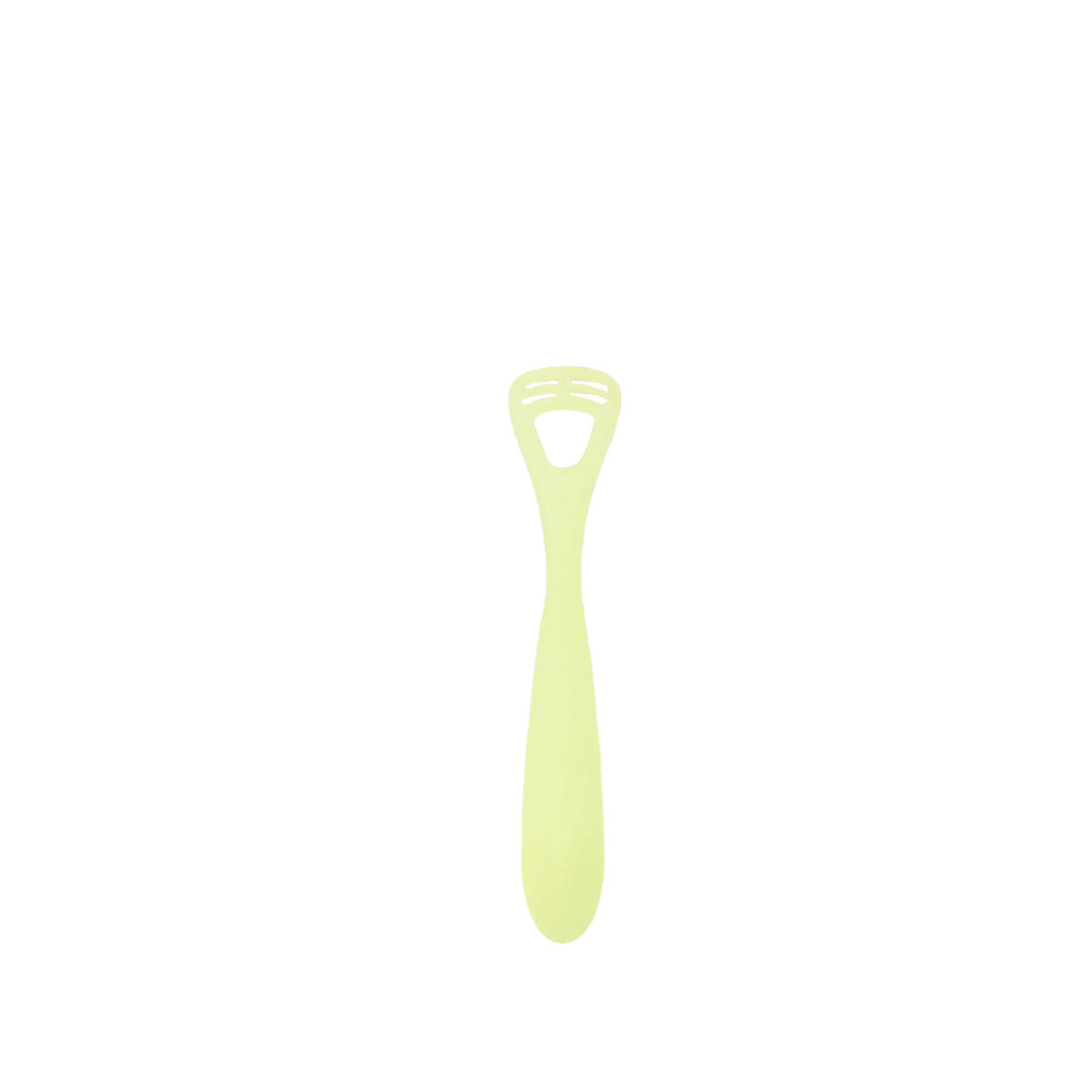 Baby and kids tongue cleaner, green silicone