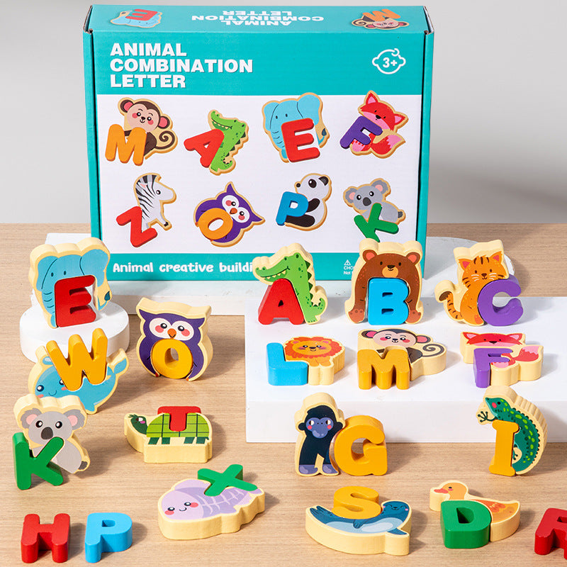 A to Z creative animal alphabet matching blocks, view 4