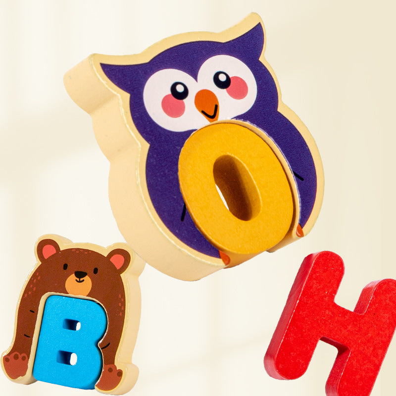 A to Z creative animal alphabet matching blocks, view 2