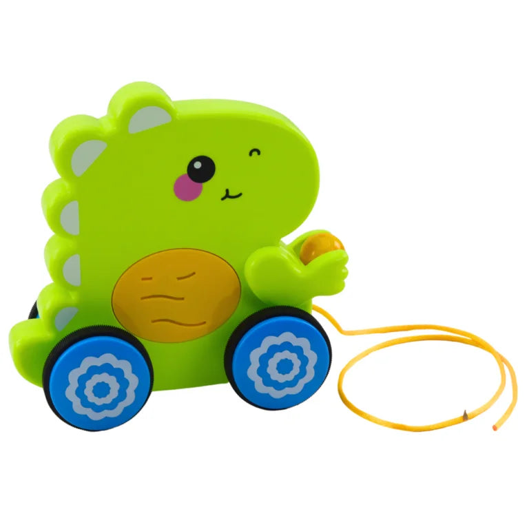 Youleen musical pull-along dinosaur car, view 4