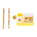 Rotating Pen Holder Plastic Pencil Yellow