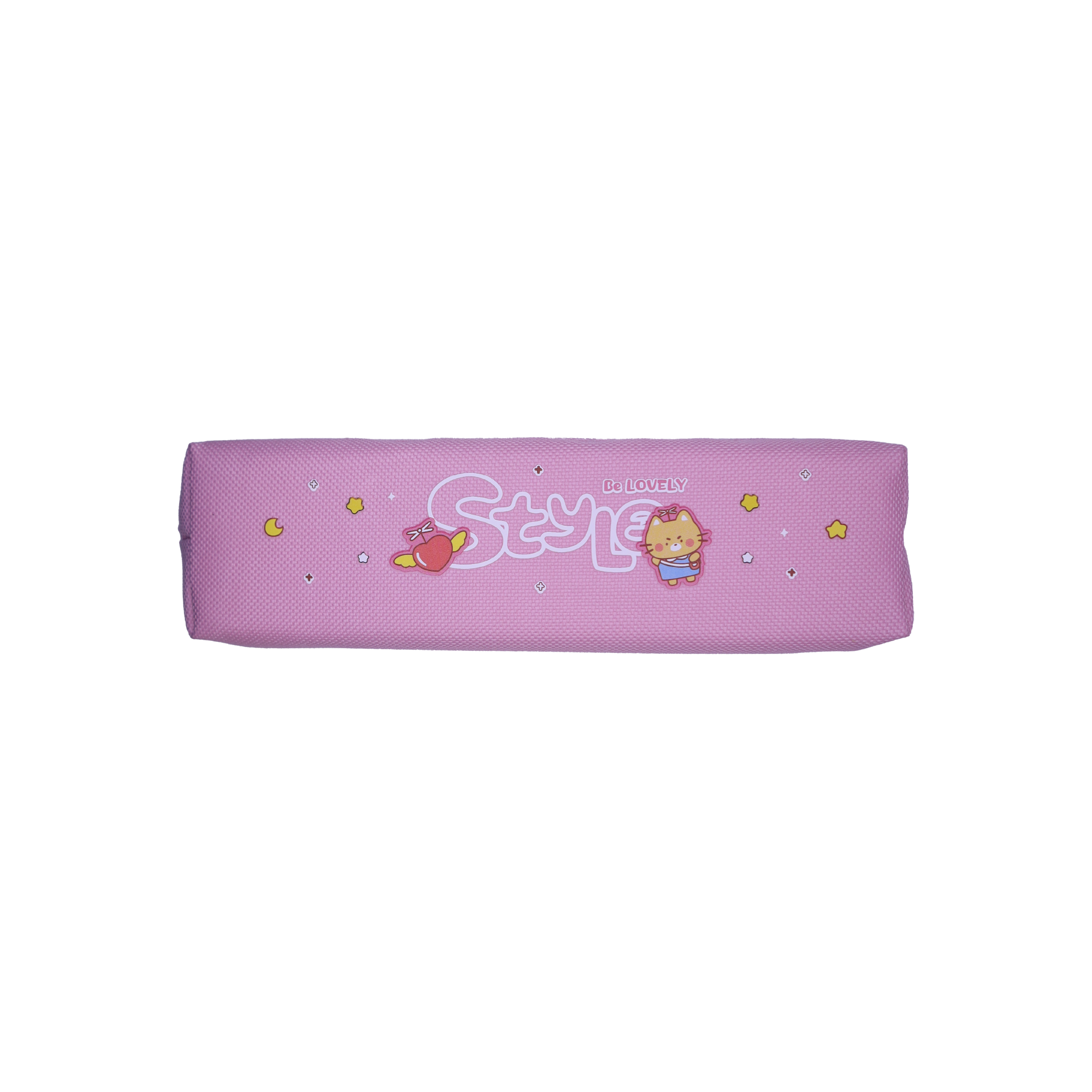 KidZilan Sweet Kitty pastel canvas pencil pouch, pink view 2