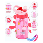 Water Bottle For Kids With Straw & Handle