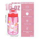 Water Bottle For Kids With Straw & Handle