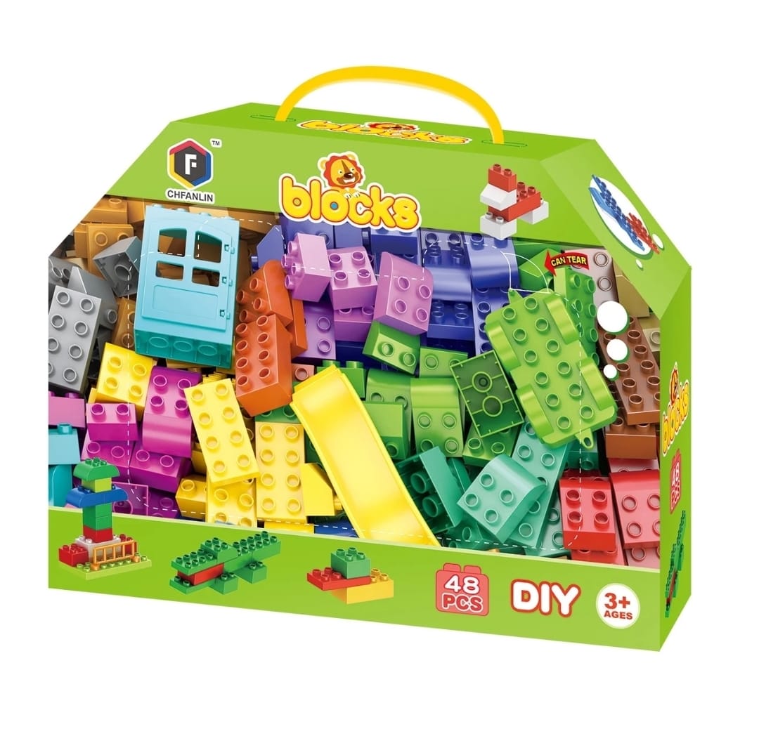 KidZilan DIY creative building blocks set, 48 pieces, view 1