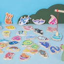 KidZilan Wooden Magnetic Fishing Game Set