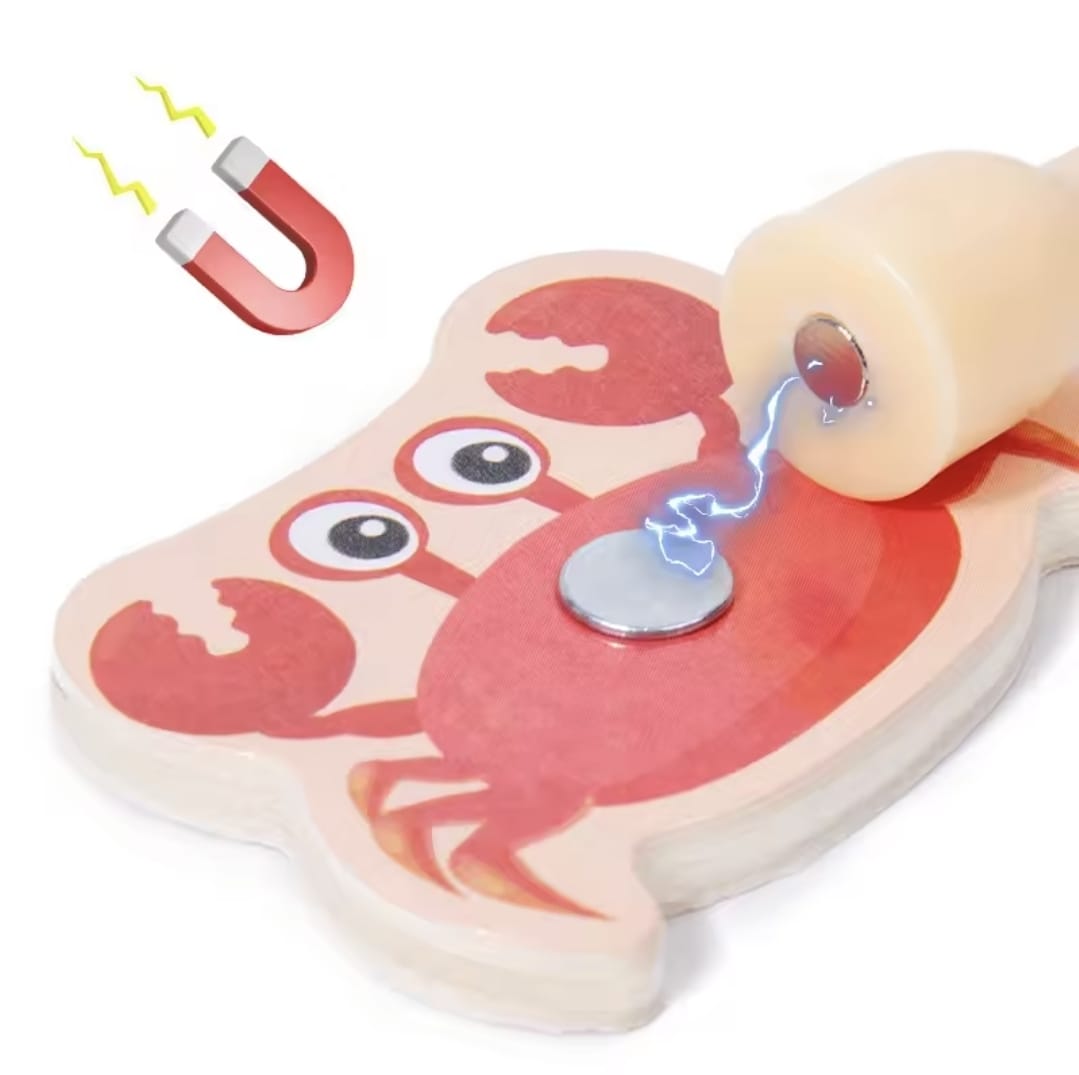 KidZilan wooden magnetic fishing game set, view 6