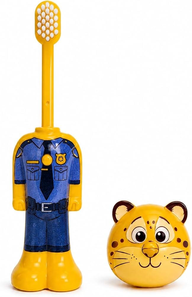 KidZilan Ultra-Soft 0.12mm Bristle Deformable Cartoon Toothbrush for Kids