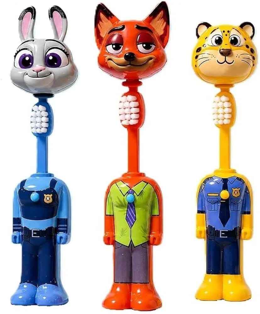 KidZilan ultra-soft bristle deformable cartoon toothbrush for kids, view 1