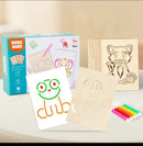 KidZilan Wooden Stencil Doodle Board Set (15-Piece)