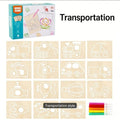 KidZilan Wooden Stencil Doodle Board Set (15-Piece)