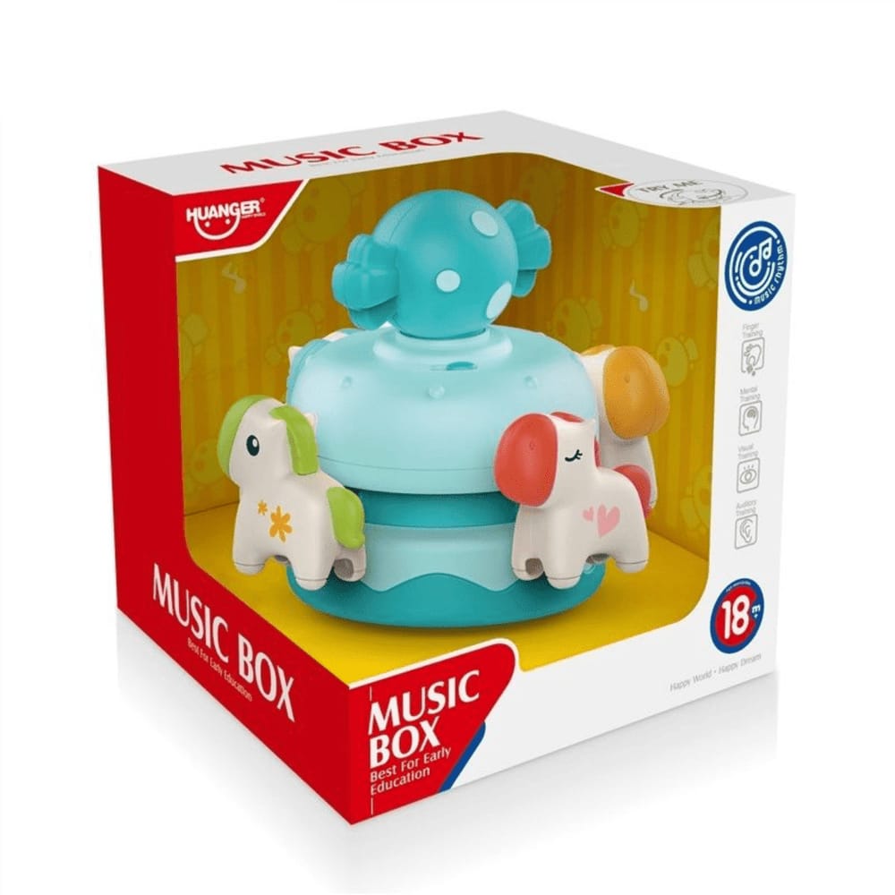 Huanger musical pony carousel early education music box, view 1
