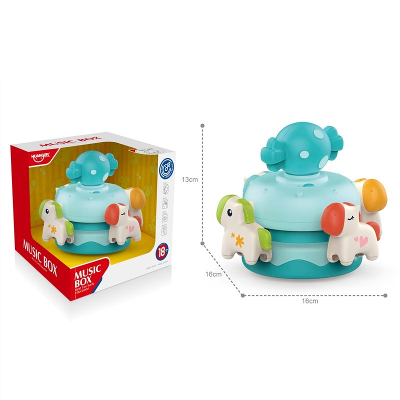 Huanger musical pony carousel early education music box, view 2