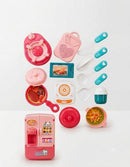 KidZilan Funny Kitchen Deluxe Mini Refrigerator & Cooking Playset