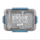 Dual-Compartment Stainless Steel Bento Lunch Box with Spoon