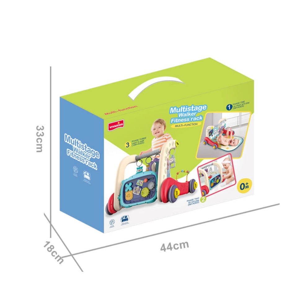 Vivakids multistage baby walker and fitness piano gym rack, view 6