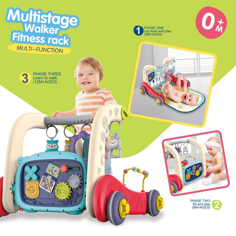 Vivakids multistage baby walker and fitness piano gym rack, view 1