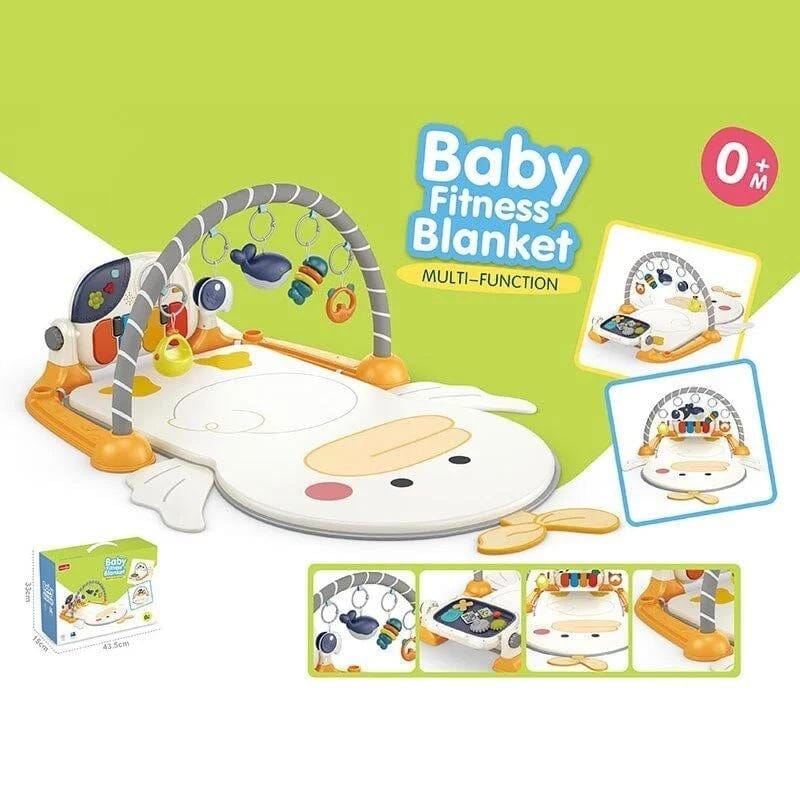 Vivakids duck theme baby fitness blanket and musical kick piano gym, view 1