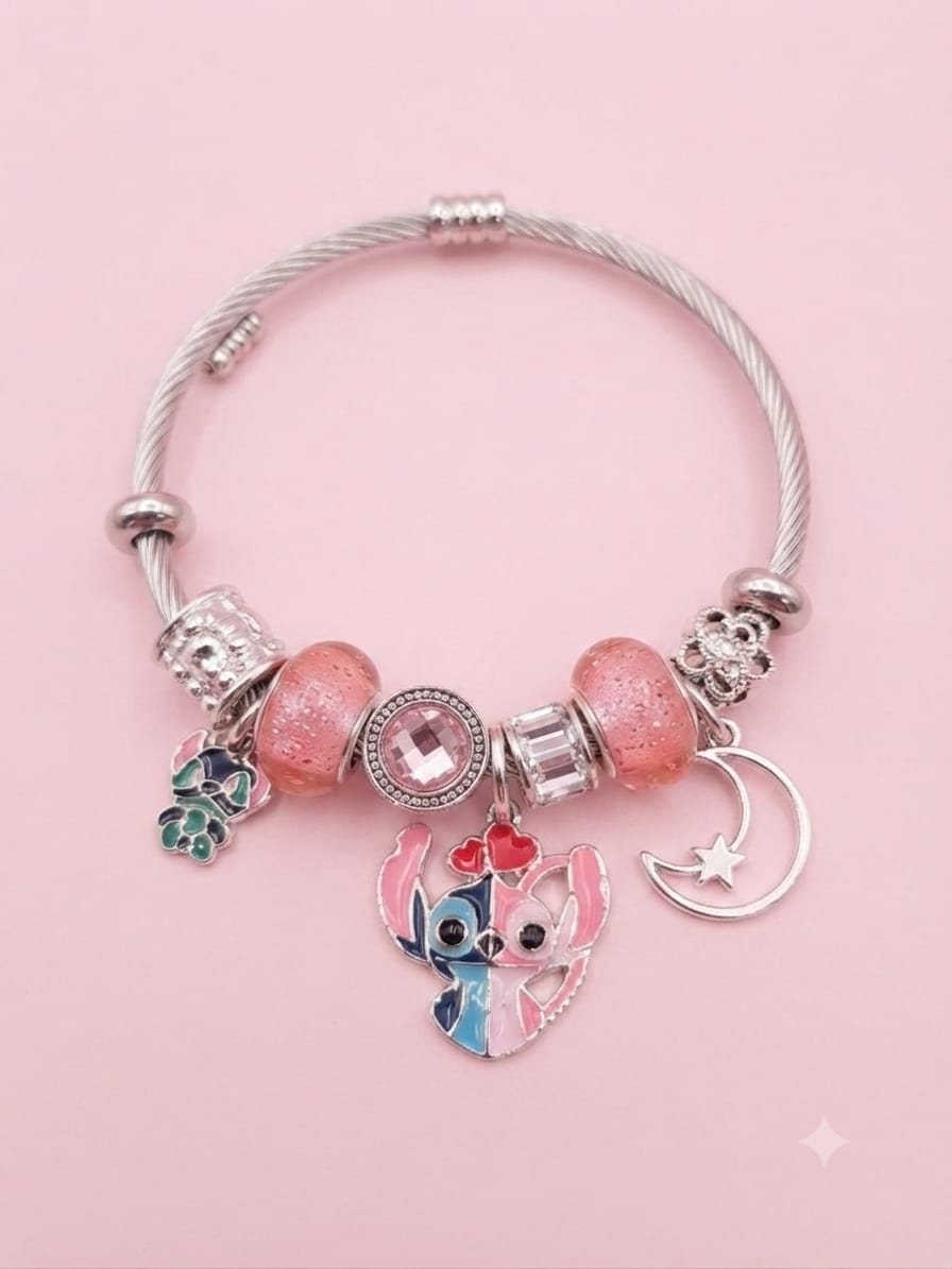 KidZilan Fashion Charms & Beads Bracelet Collection - Blue Angel