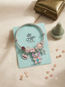 KidZilan Fashion Charms & Beads Bracelet Collection - Pink Angel