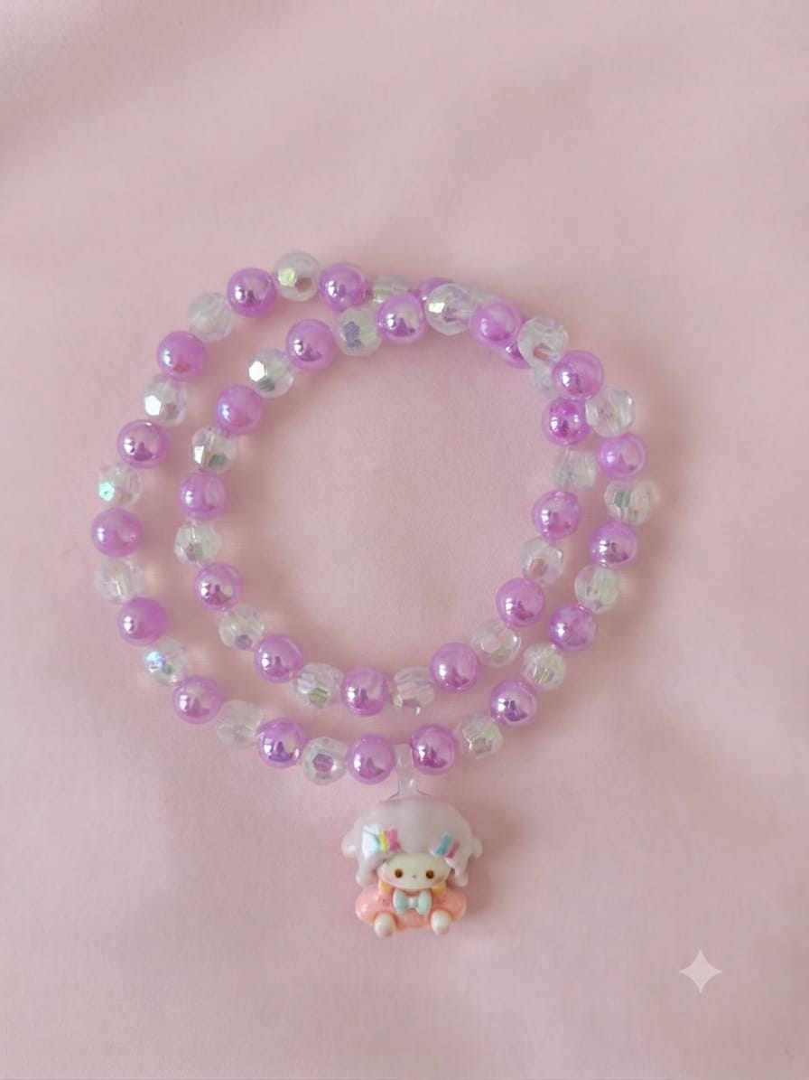 Princess Dreams Bow, Bracelet & Hair Tie Styling Set - Lavender Purple