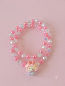 Princess Dreams Bow, Bracelet & Hair Tie Styling Set - Sakura Pink
