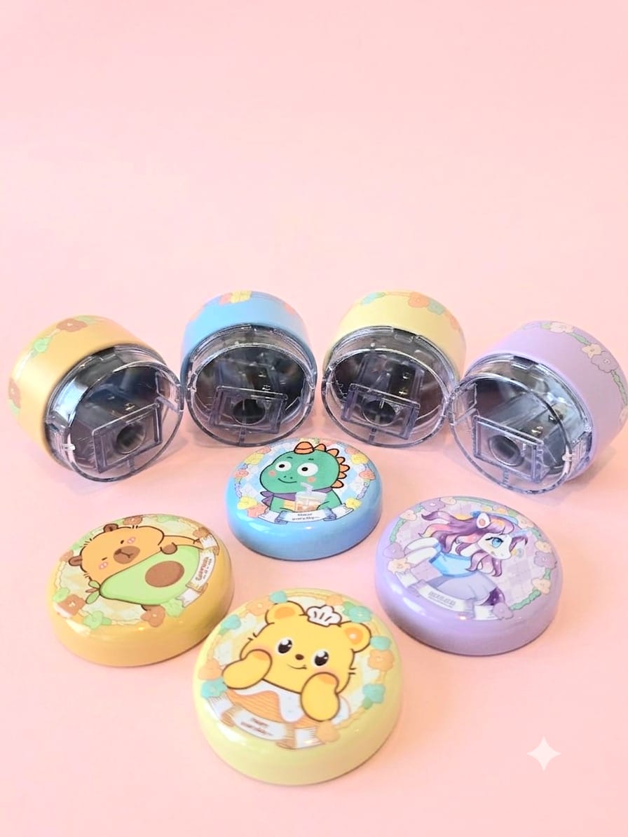 Cute Cartoon Round 1-Hole Pencil Sharpener