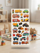 KidZilan Construction Vehicles 3D Sticker World Puffy Sticker Sheet