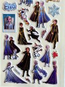 KidZilan Frozen Princess Characters 3D Sticker World Puffy Sticker Sheet