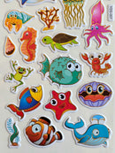 KidZilan Under the Sea 3D Sticker World Puffy Sticker Sheet