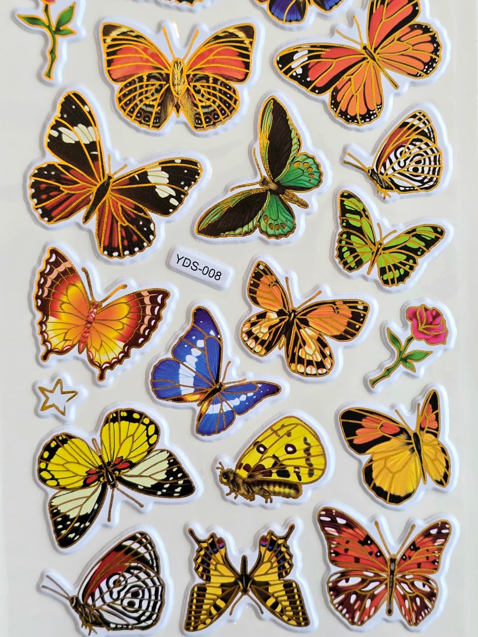 KidZilan Butterflies 3D Sticker World Puffy Sticker Sheet
