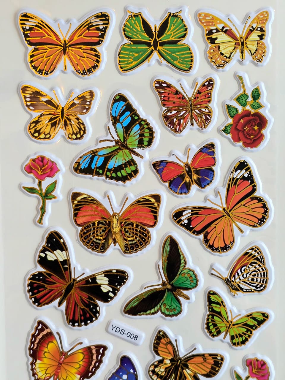 KidZilan Butterflies 3D Sticker World Puffy Sticker Sheet