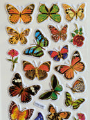 KidZilan Butterflies 3D Sticker World Puffy Sticker Sheet