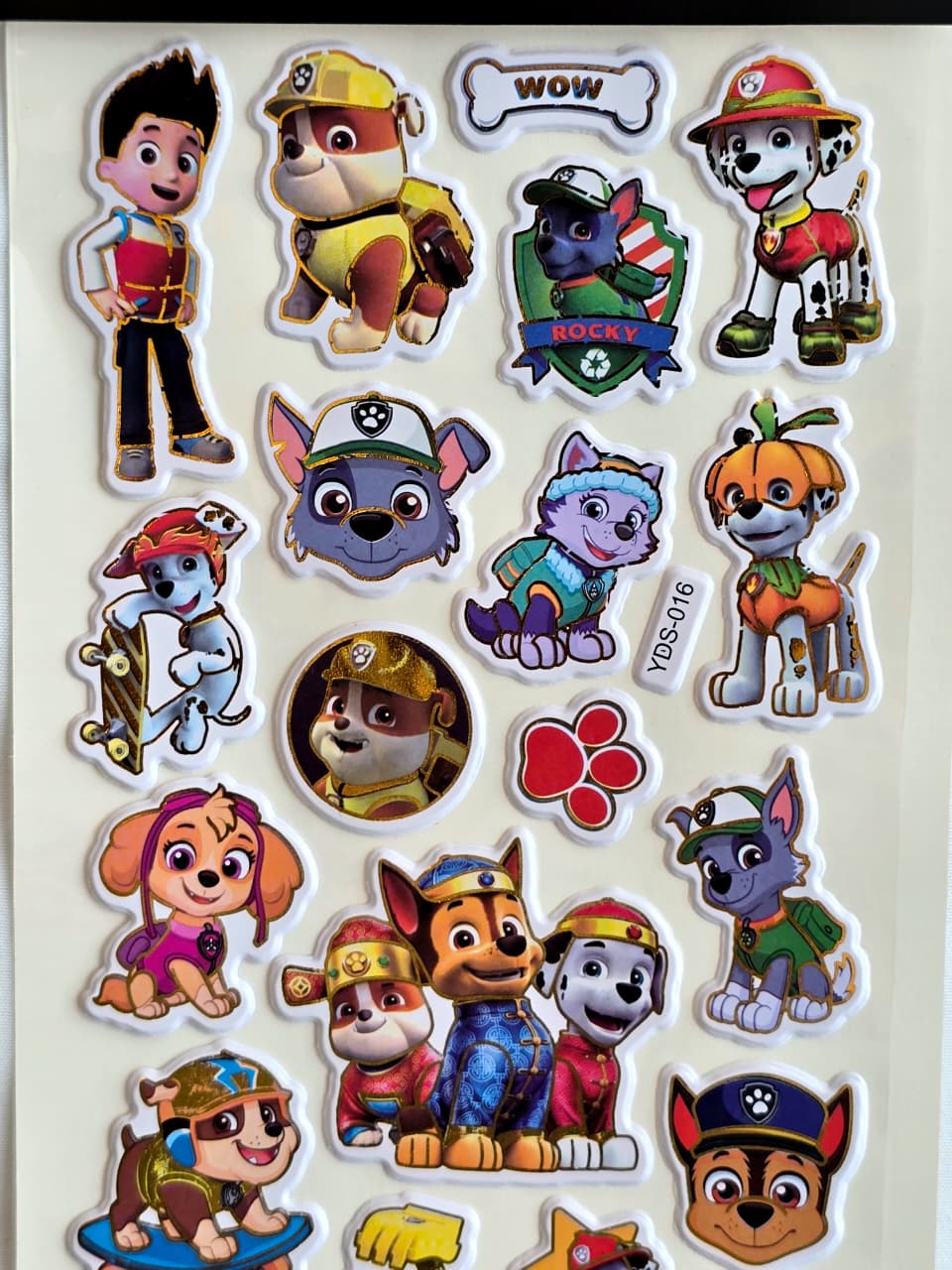 KidZilan Paw Patrol Characters 3D Sticker World Puffy Sticker Sheet
