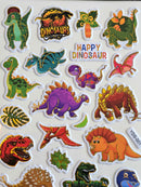 KidZilan Dinosaurs 3D Sticker World Puffy Sticker Sheet