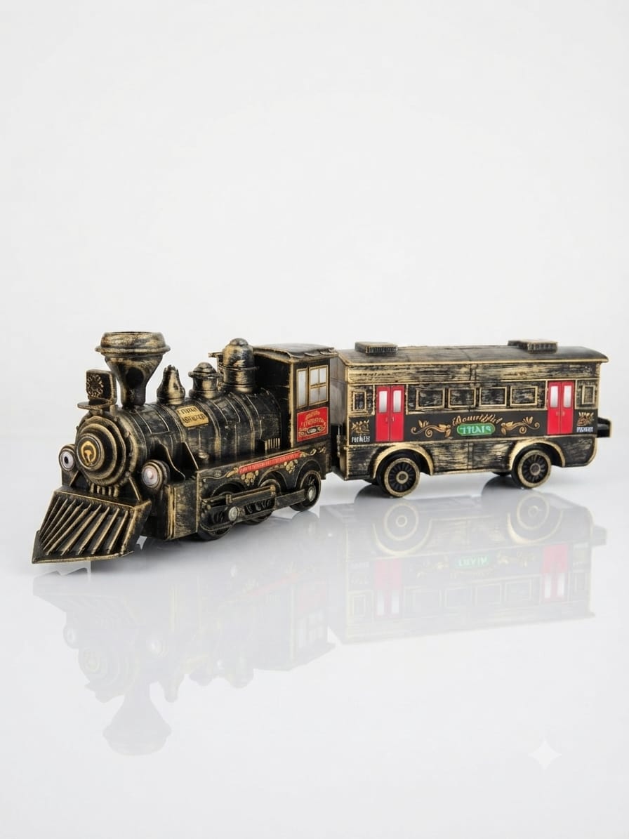 KidZilan DIY Classic Electric Steam Train Toy Set with Tracks