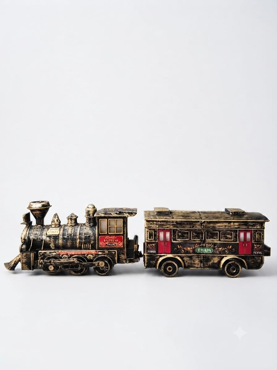 KidZilan DIY Classic Electric Steam Train Toy Set with Tracks